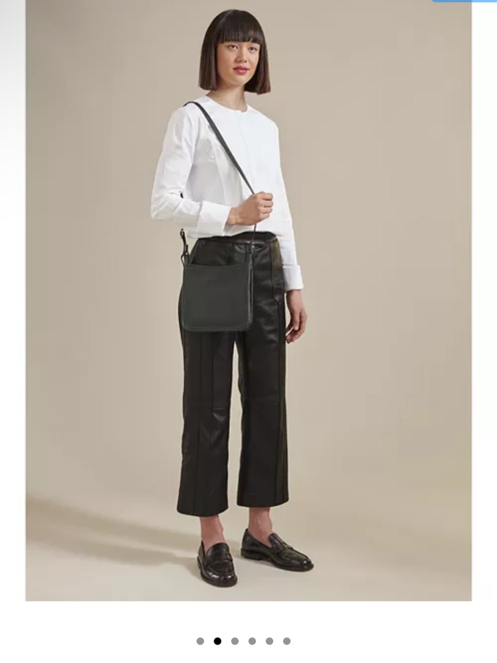 Longchamp Le Foulonné Small Zip Leather Crossbody in grey/taupe - Picture 12 of 12